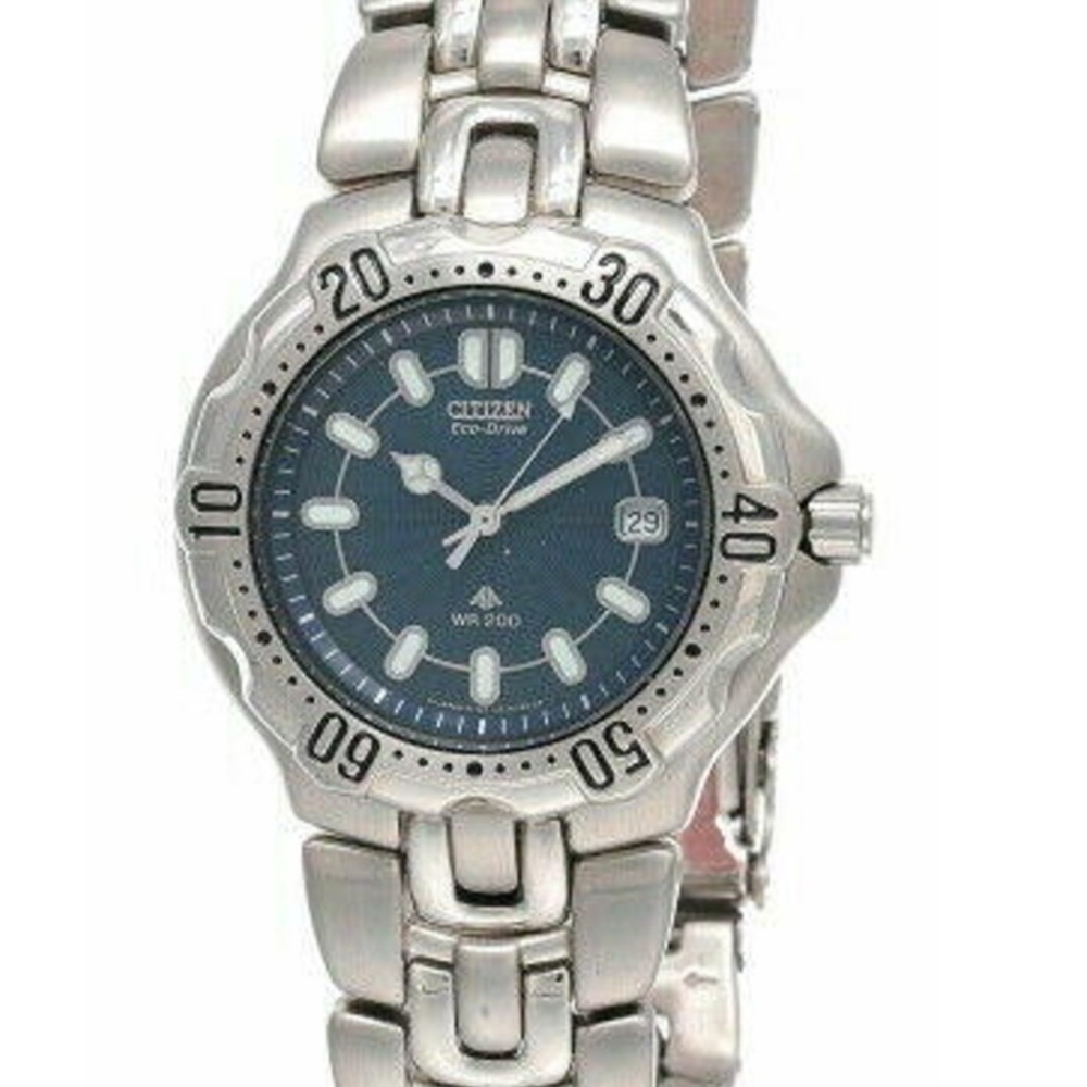 Citizen Men's Watch Eco-Drive AW1700-59L Solar Blue Dial Stainless Steel 45mm